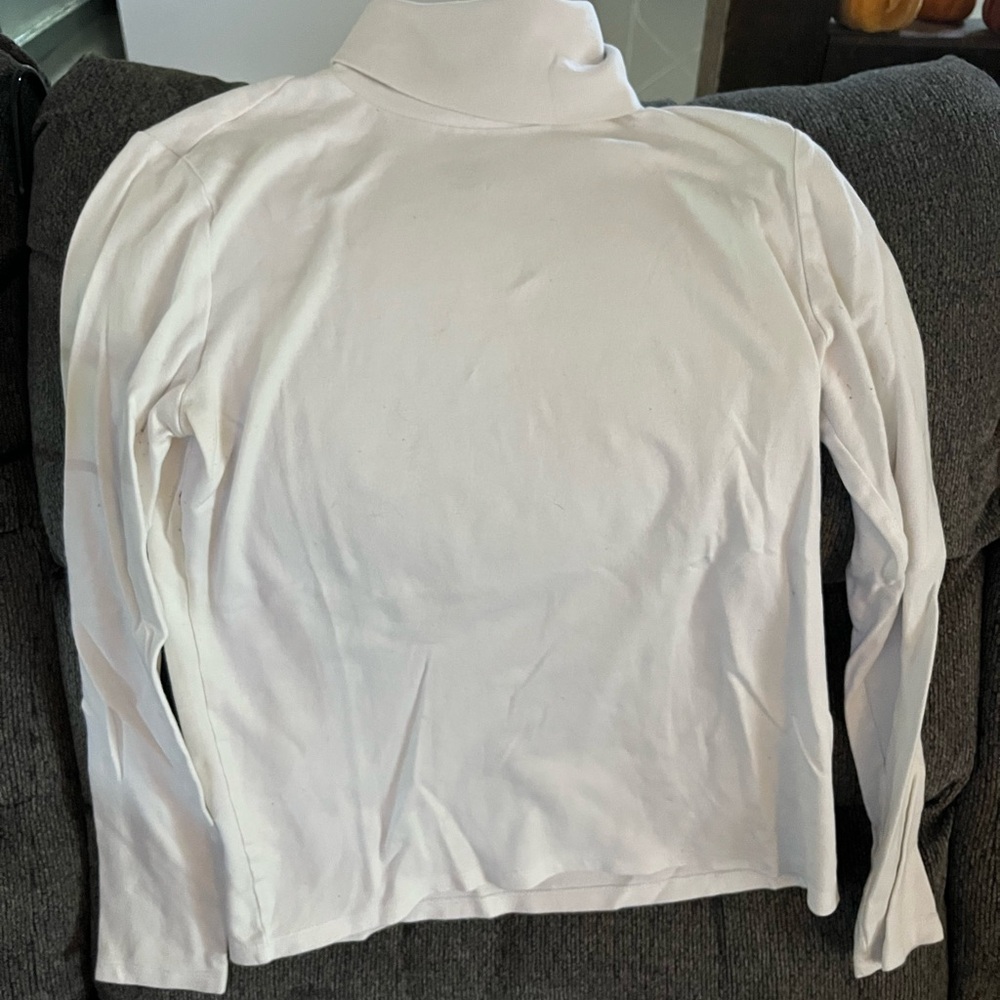 Croft & Barrow Cream Turtleneck Long Sleeve Top